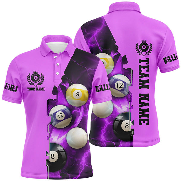 Custom Multicolor Billiard Balls Thunder Lightning Billiard Shirts For Player, Best Billiard Jerseys TDM1671