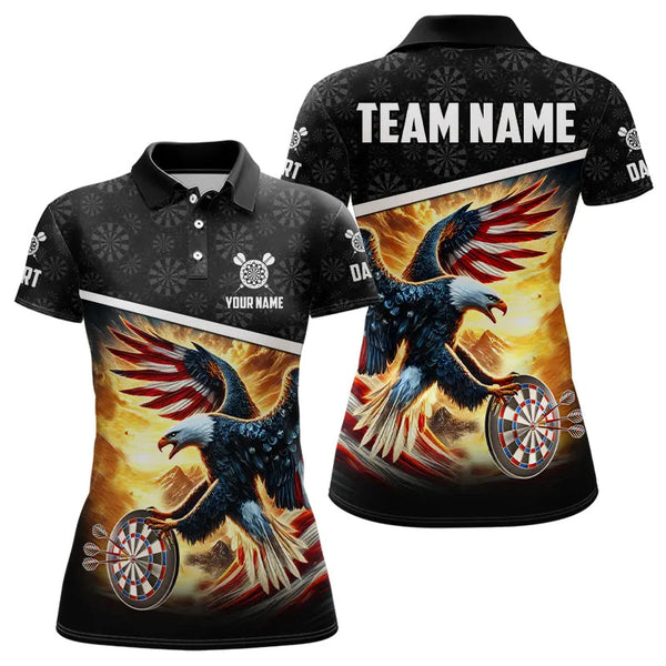 Custom 3D Dart Shirts With American Eagle Design For Women, Pride Patriotic Dart Team Jerseys TDM3310