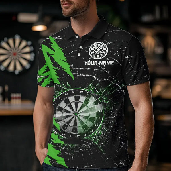 Black And Purple Darts Board Break Glass Custom Dart Shirts For Men, Darts Team Shirts Dart Jerseys TDM3495