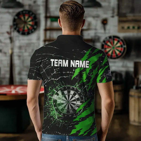 Black And Purple Darts Board Break Glass Custom Dart Shirts For Men, Darts Team Shirts Dart Jerseys TDM3495