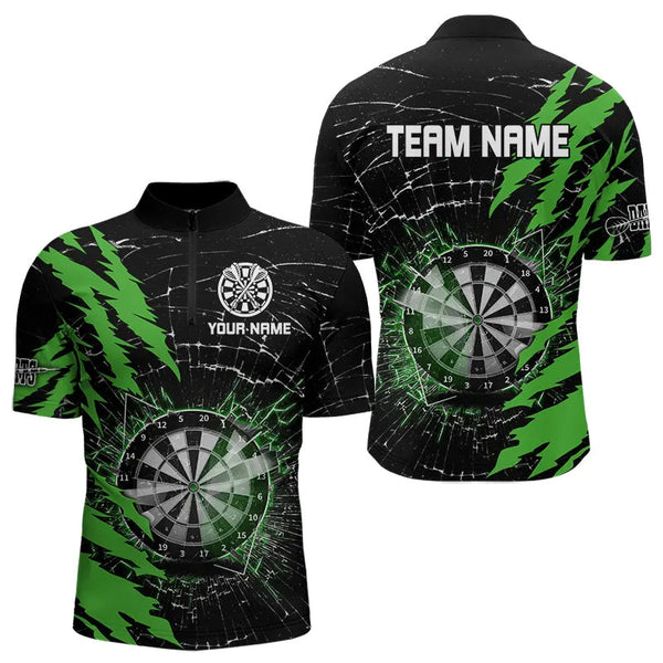 Black And Purple Darts Board Break Glass Custom Dart Shirts For Men, Darts Team Shirts Dart Jerseys TDM3495