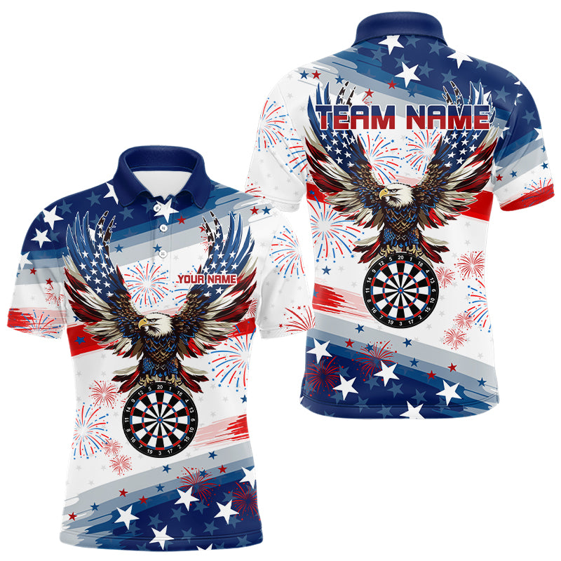 Personalized American Flag Eagle Dart Shirts For Men Custom Pride Patriotic Team Dart Jerseys TDM3321