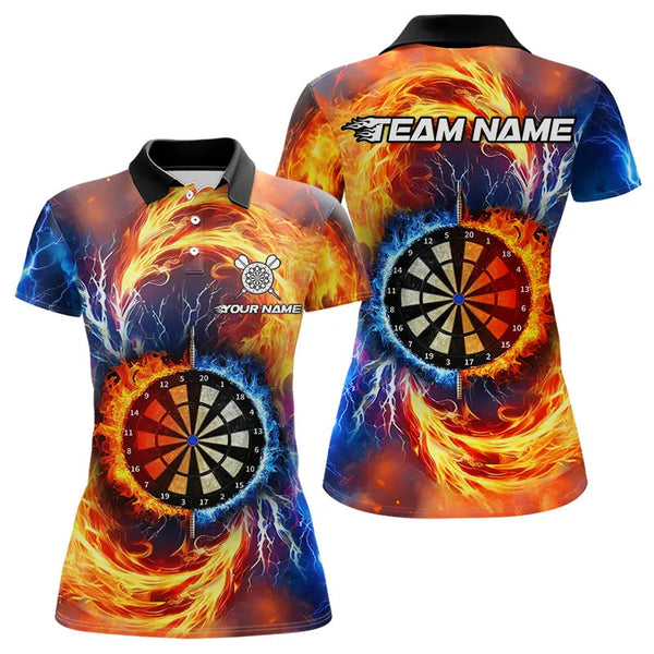 Personalized Water Fire Dart Shirt With Pocket Option For Women, Darts Jersey TDM3510