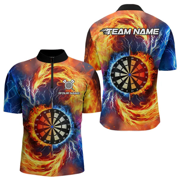 Personalized Water Fire Dart Shirt With Pocket Option For Men, Darts Jersey TDM3510