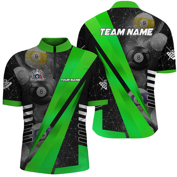 Best Custom Billiard Jerseys Uniform For Men, Personalized Tournament Billiard Shirts |Green TDM2140