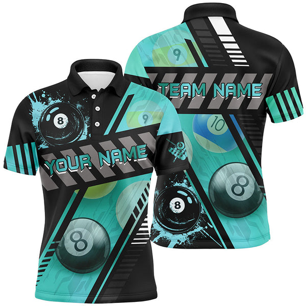Personalized Multi-Color Billiard Tournament Sport Shirts, Billiard Balls Team Jerseys For Men TDM1750