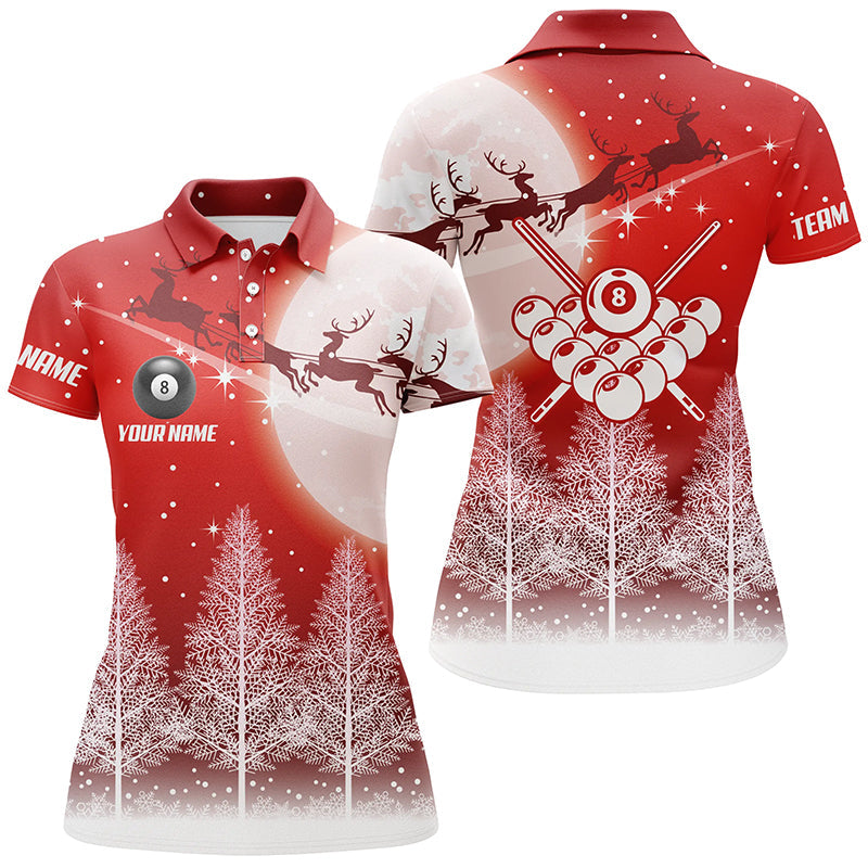 Personalized Billiard Funny Christmas Shirts For Women Custom Best Christmas Gifts For Billiard Lover TDM0499