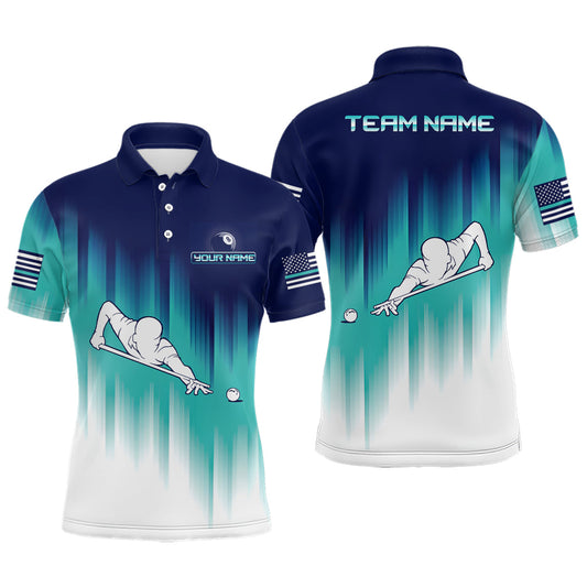 Custom 3D Billiard Polo Shirts For Men, Personalized Billiards Jerseys Shirts For Pool Player TDM0103