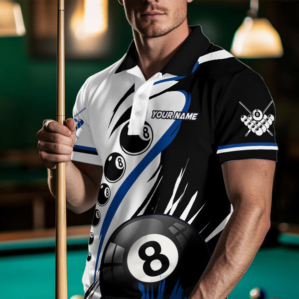 Personalized Billiard 8 Ball & 10 Ball Pool Billiard Shirts For Men Custom Billiard Team Jerseys TDM3650