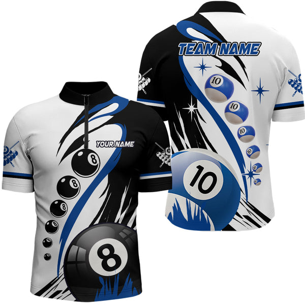 Personalized Billiard 8 Ball & 10 Ball Pool Billiard Shirts For Men Custom Billiard Team Jerseys TDM3650