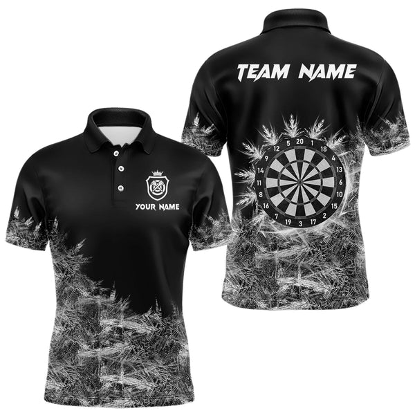 Icy Grey Light Mens Darts Polo & Quarter Zip Shirts Custom Dart Shirts For Team Darts Jerseys TDM3376