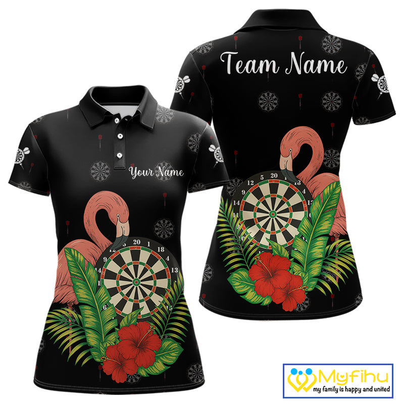 Personalized Tropical Flamingo Darts Shirt For Men Custom Funny Darts Jerseys Custom Darts Gifts TDM4345