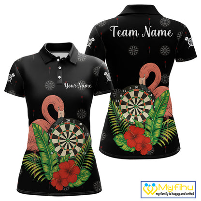 Personalized Tropical Flamingo Darts Shirt For Men Custom Funny Darts Jerseys Custom Darts Gifts TDM4345
