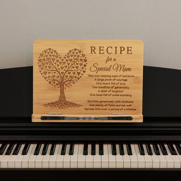 Mom Gifts Book Stand, Recipe for a Special Mom Birthday Gifts, Christmas Gifts for Mom