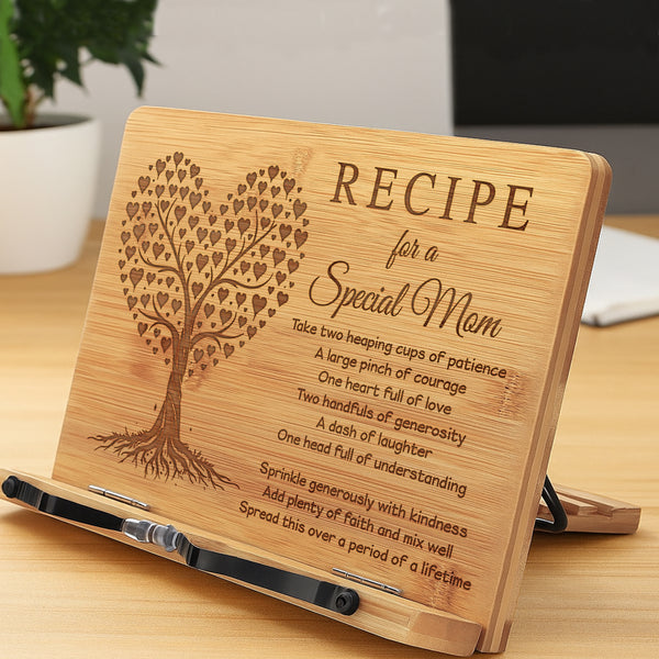 Mom Gifts Book Stand, Recipe for a Special Mom Birthday Gifts, Christmas Gifts for Mom