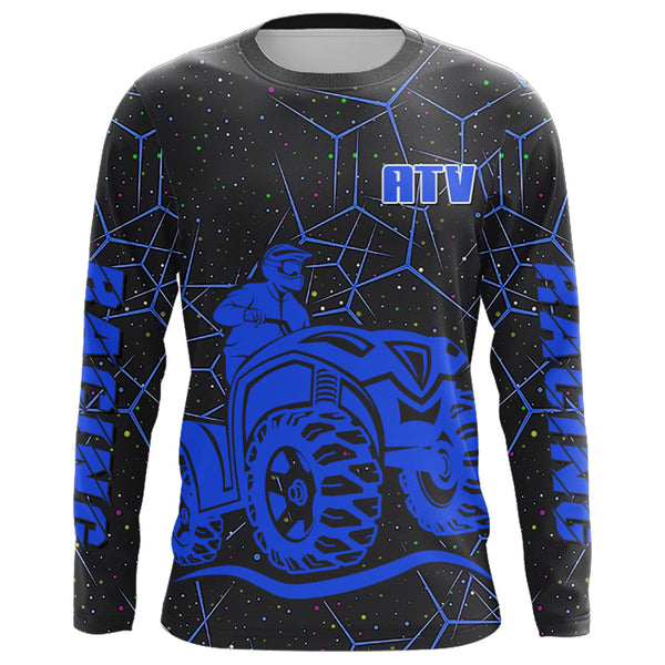 Blue ATV Racing Jersey Kid Men Women Upf30+ ATV Quad Bike Shirt ATV Riding Off-road MX69