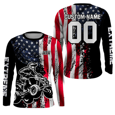 ATV Quad Bike Jersey ATV Racing Shirt Men Kid Women US Flag ATV Quad Shirt MX83