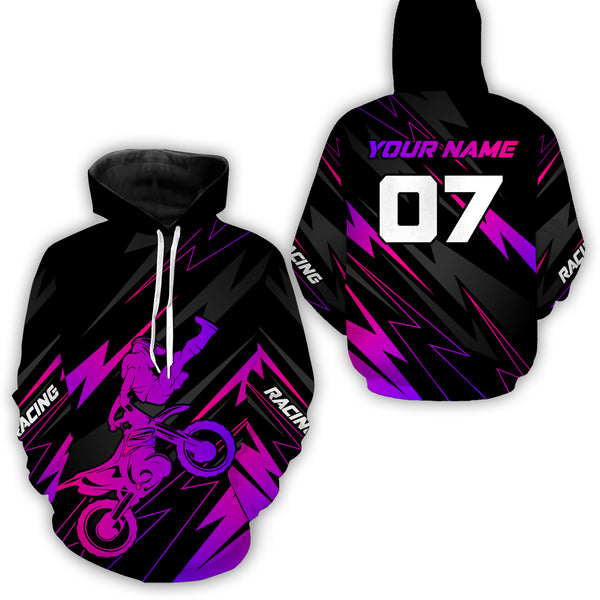 Motocross Racing Hoodie Custom Dirt Bike Hoodie Youth Biker Men Women MH48