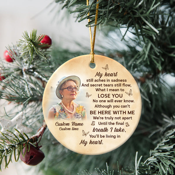 Custom Memorial Christmas Ornament For Loss of Loved One Bereavement Ornament MC90