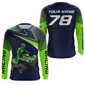 ATV Racing Jersey Custom Green Quad Bike Shirt ATV Riding Shirt for Kid Men Women MX92