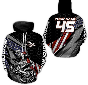 Custom Motocross Racing Hoodie Dirt Bike Hoodie For Men Women US Hoodie For Biker MH24