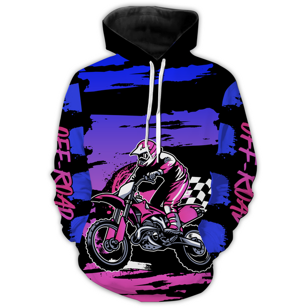 Personalized Motocross Hoodie Dirt Bike Racing Hoodie For Men Women US Biker MH38