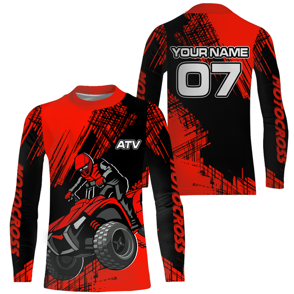 ATV Racing Jersey Red Custom ATV Jersey For Youth Men Women ATV Quad Bike Shirt MX99