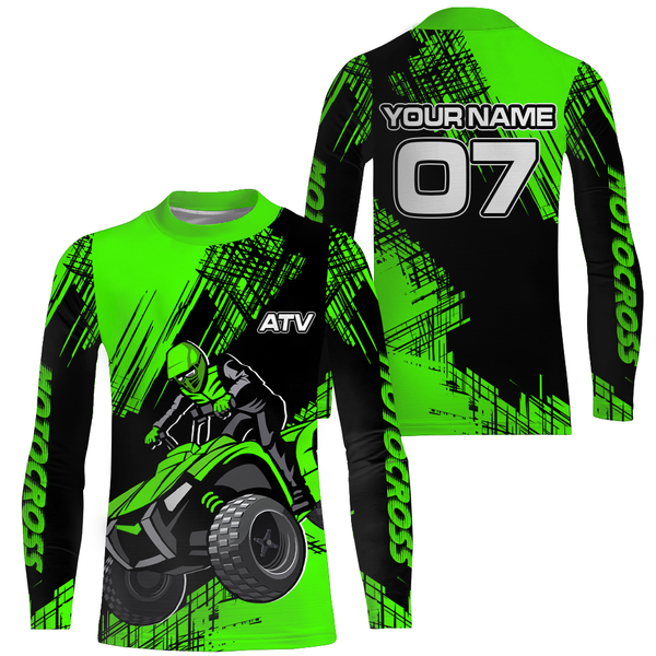 ATV Racing Jersey Green Custom ATV Jersey For Youth Men Women ATV Quad Bike Shirt MX99