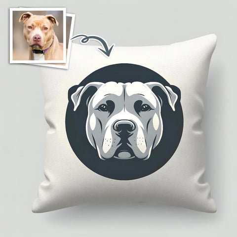 Embrace Comfort and Memories with Our Custom Minimalist Dog Canvas Pillows A61