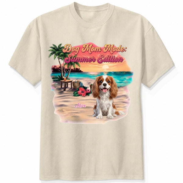 Dog Mom Summer Edition Custom Personalized Dogs T-shirt Gift for Dog Mom FSDM40