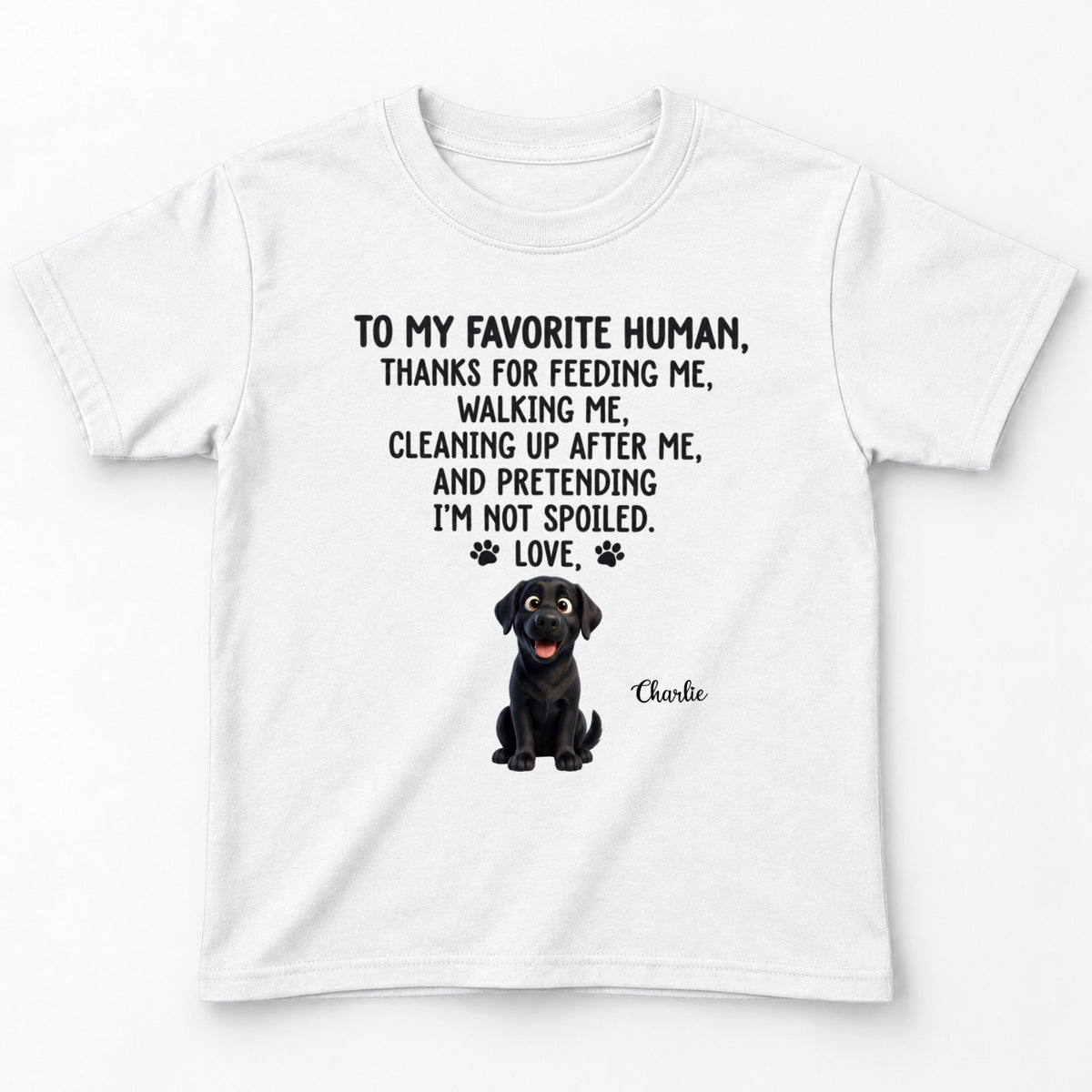 To Our Favorite Human, Thanks for Feeding Us Custom Personalized Dogs Youth T-shirt FSDM97