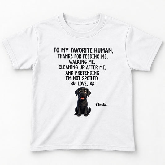 To Our Favorite Human, Thanks for Feeding Us Custom Personalized Dogs Youth T-shirt FSDM97