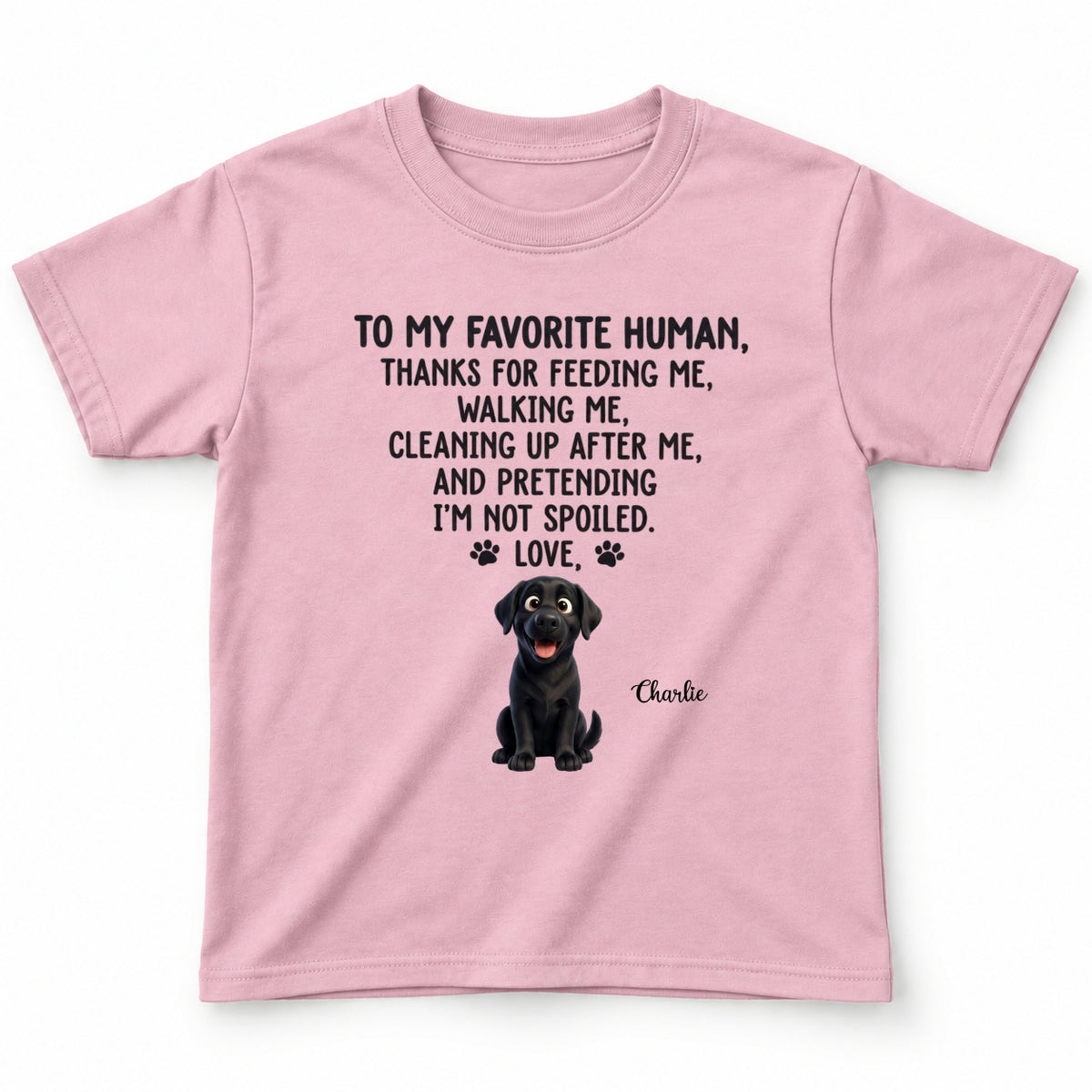 To Our Favorite Human, Thanks for Feeding Us Custom Personalized Dogs Youth T-shirt FSDM97