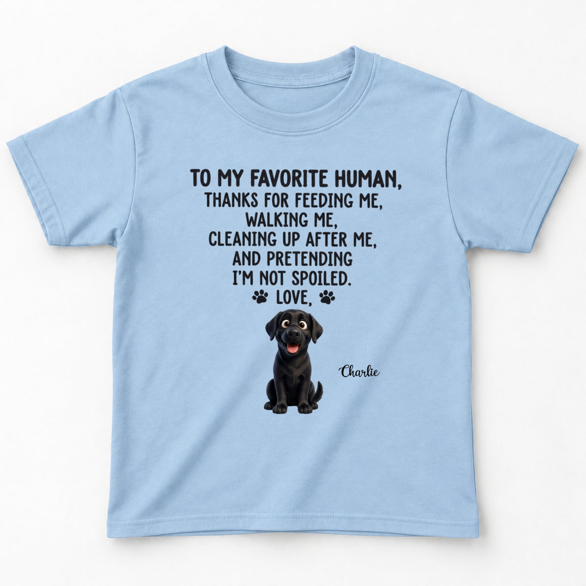 To Our Favorite Human, Thanks for Feeding Us Custom Personalized Dogs Youth T-shirt FSDM97