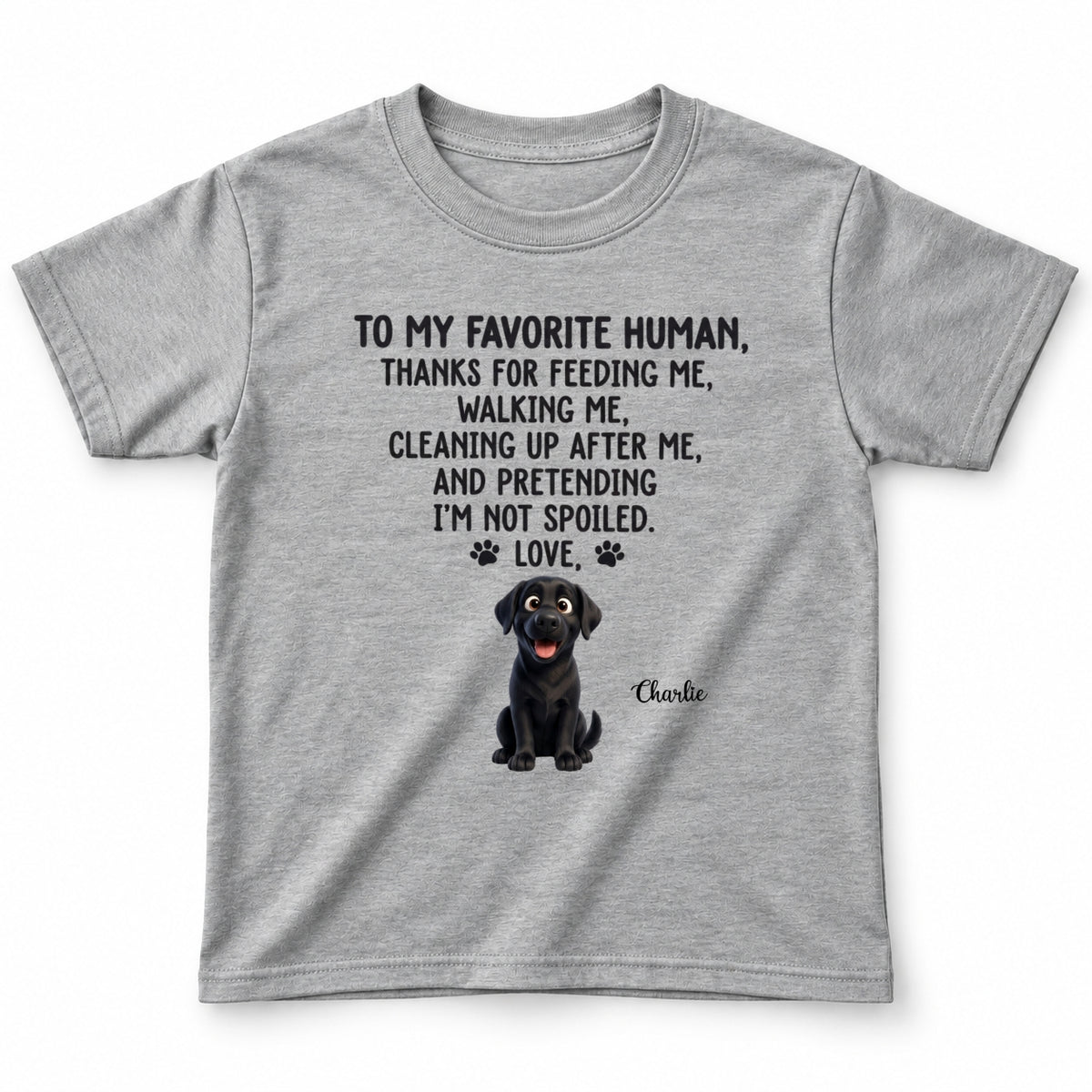 To Our Favorite Human, Thanks for Feeding Us Custom Personalized Dogs Youth T-shirt FSDM97