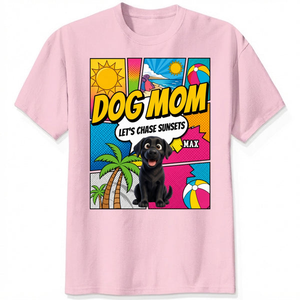 Colorful Pop Art Summer Custom Personalized Dogs T-shirt for Dog Mom FSDM43