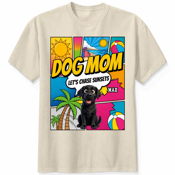 Colorful Pop Art Summer Custom Personalized Dogs T-shirt for Dog Mom FSDM43