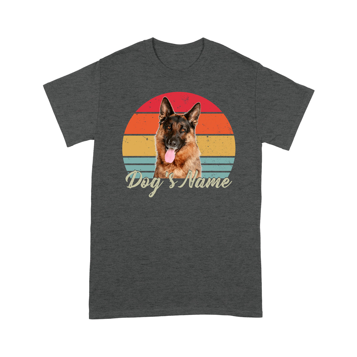 Personalized Dog Shirt with Vintage Portrait - Customize Your Dog Photo/Name Shirt in Retro Style T-Shirt