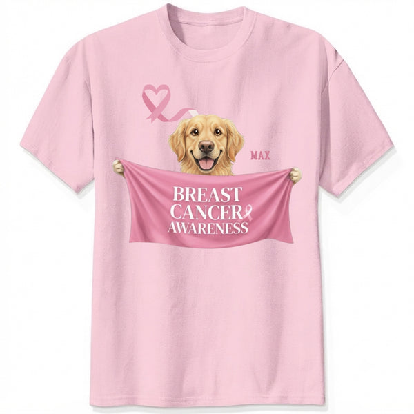 Breast Cancer Awareness Custom Personalized Cute Dogs Unisex T-shirt FSDM34