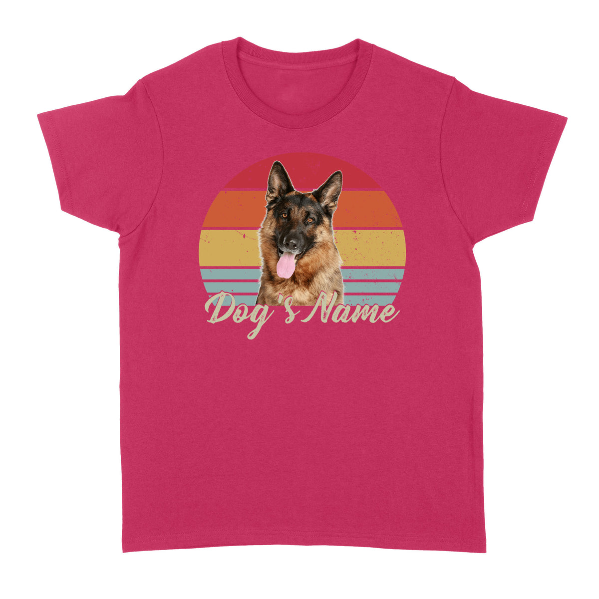Personalized Dog Shirt with Vintage Portrait - Customize Your Dog Photo/Name Shirt in Retro Style Women's T-shirt