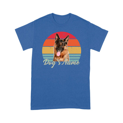 Personalized Dog Shirt with Vintage Portrait - Customize Your Dog Photo/Name Shirt in Retro Style T-Shirt