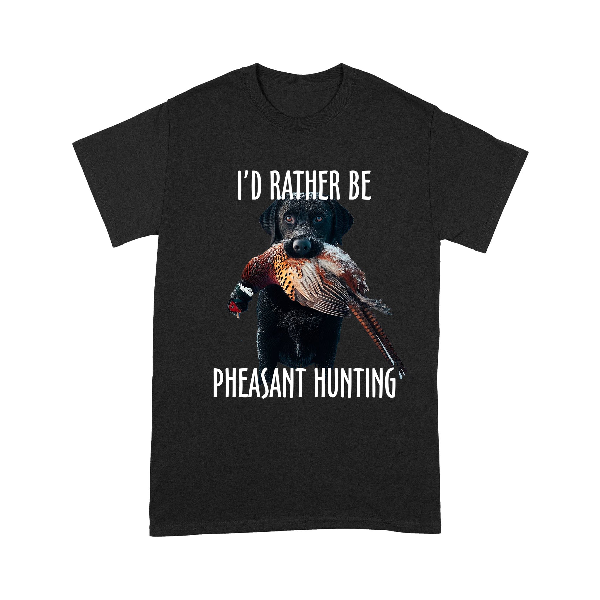 Black Labrador Retriever Pheasant Hunting T-shirt FSD4585 D02