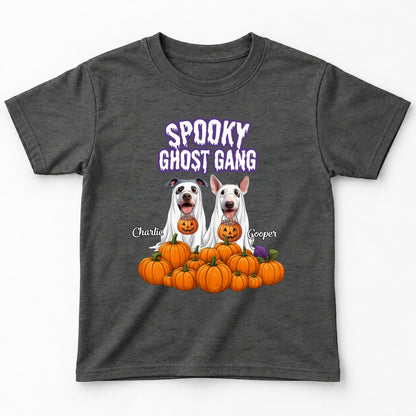Funny Spooky Ghost Gang Custom Multiple Dogs with Pumpkims Halloween Youth T-Shirt FSDM101