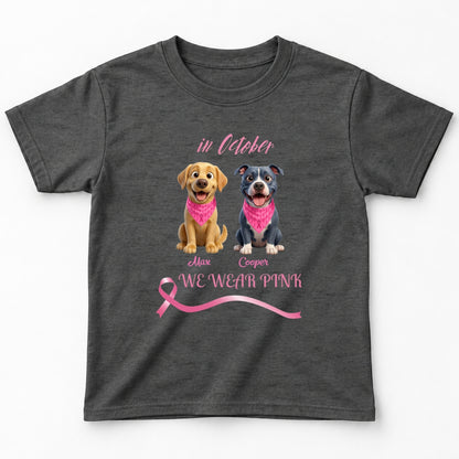 In October We Wear Pink Custom Dogs Standard Youth T-Shirt FSDM99