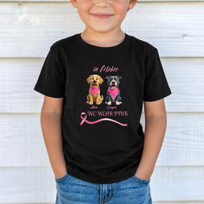 In October We Wear Pink Custom Dogs Standard Youth T-Shirt FSDM99