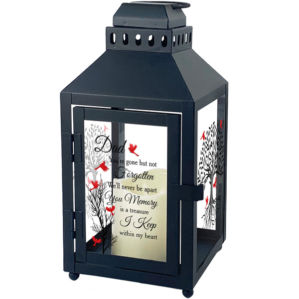 Dad Memorial Lantern, Cardinal Lantern Dad Memorial Gifts for Loss of Father Lantern Led Candle STNN3