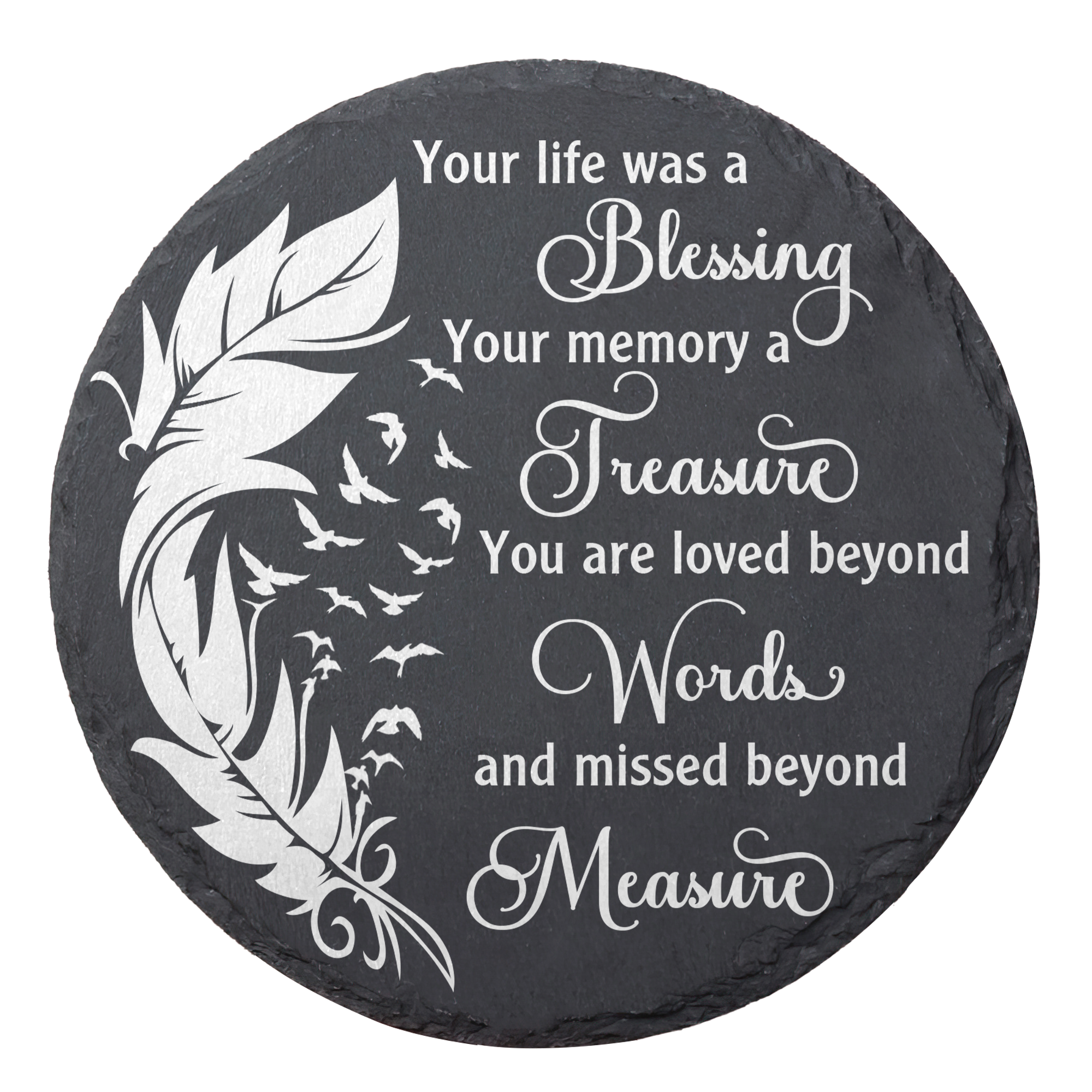 Slate Memorial Garden Stone, Memory Plaque Sympathy Gifts for Loss of Loved One, Memorial Gifts TNA2