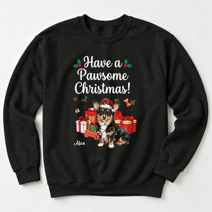 Funny Have A Pawsome Christmas Custom Dogs Christmas Unisex Standard Crew Neck Sweatshirt FSDM124
