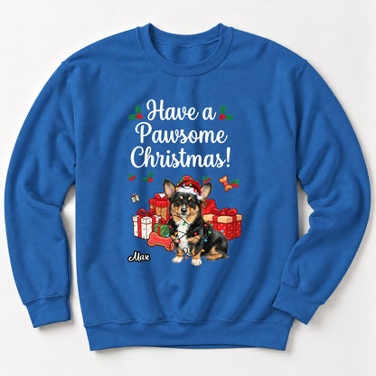 Funny Have A Pawsome Christmas Custom Dogs Christmas Unisex Standard Crew Neck Sweatshirt FSDM124