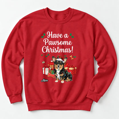 Funny Have A Pawsome Christmas Custom Dogs Christmas Unisex Standard Crew Neck Sweatshirt FSDM124